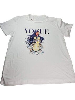Pocahontas Princess Tee Shirt Graphic Knit Top Blouse Short Sleeve Shirt Women